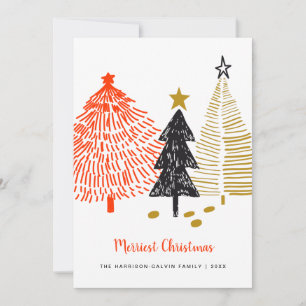 Tarjeta Festiva Los mejores Navidades resumen árboles mínimos mode