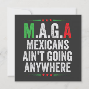 Tarjeta Festiva Los mexicanos no van a ninguna parte norteamerican