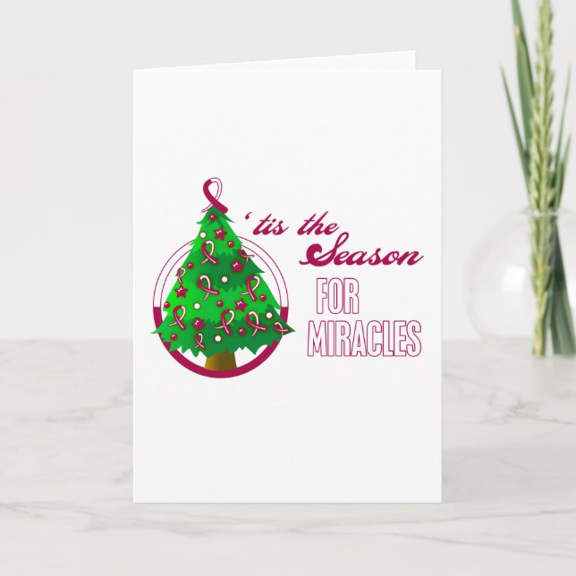 Tarjeta Festiva Los milagros de los Navidades del cáncer de raíz (Anverso)