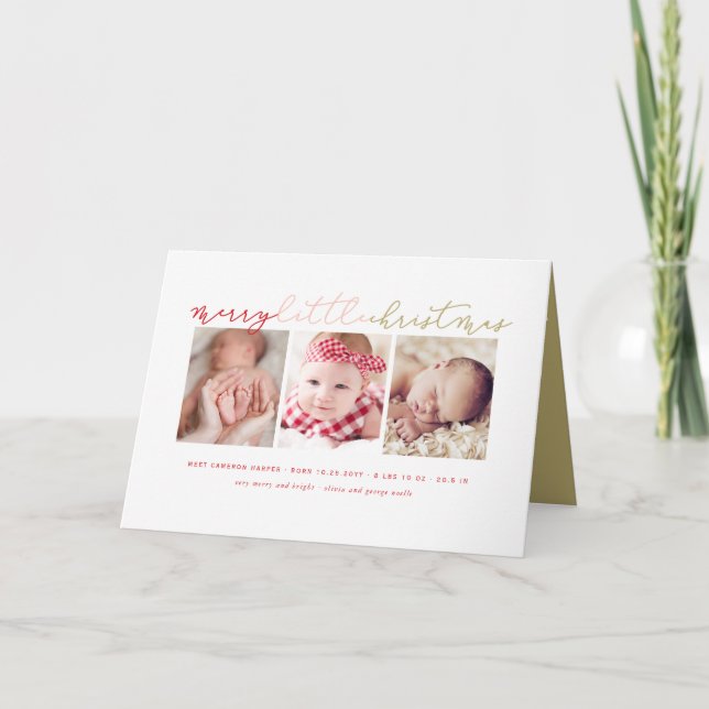 Tarjeta Festiva Los moritos del bebé, Navidades pequeños, tristes  (Anverso)