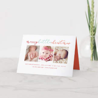 Tarjeta Festiva Los moritos del bebé Navidades trillan 3 Collages 