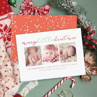 Tarjeta Festiva Los moritos del bebé Navidades trillan 3 Collages