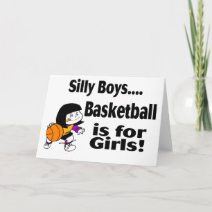 Tarjeta Festiva Los muchachos tontos, baloncesto están para los