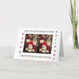 TARJETA FESTIVA ***LOS MUÑECOS DE NIEVE ESTÁN TAN LISTOS PARA LA N