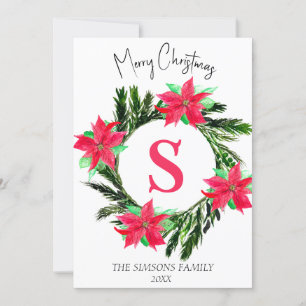 Tarjeta Festiva Los Navidades acuarelas rompen con moras y brillan