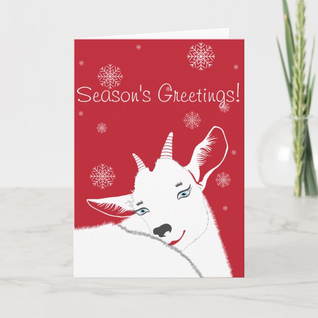 Tarjeta Festiva Los Navidades blancos modernos se ponen rojos (Anverso)