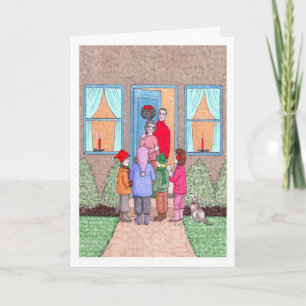 Tarjeta Festiva Los Navidades Carol Singers