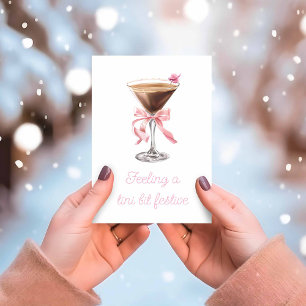 Tarjeta Festiva Los Navidades Cute Espresso Martini o