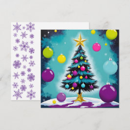 Tarjeta Festiva Los Navidades de arte pop adornan con dulces los a