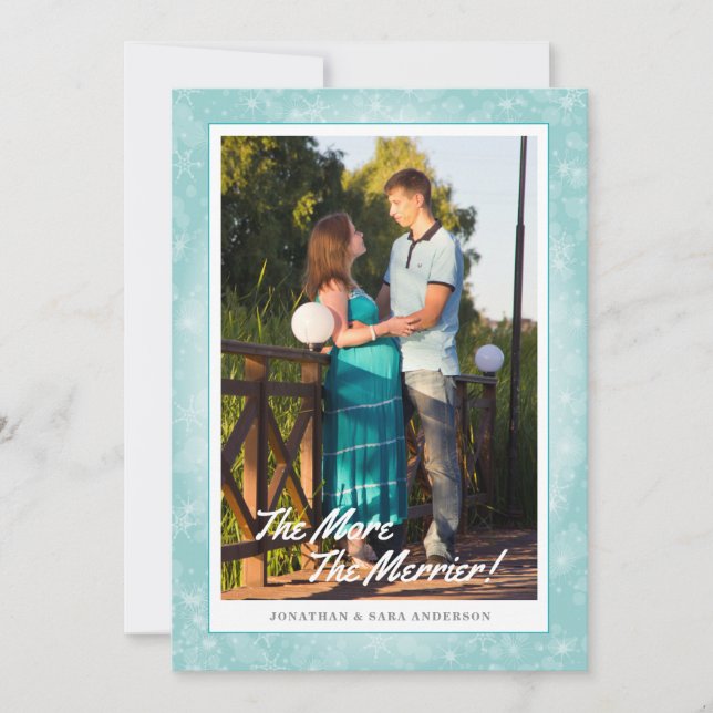 Tarjeta Festiva Los Navidades de fotos verticales más justos (Anverso)