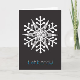 Tarjeta Festiva Los Navidades de Kayak gritan "¡Que nieve!"