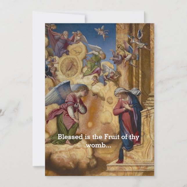 Tarjeta Festiva Los Navidades de la Anunciación (Anverso)