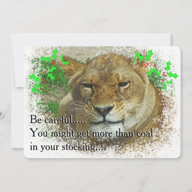 Tarjeta Festiva Los Navidades de la leona (Anverso)