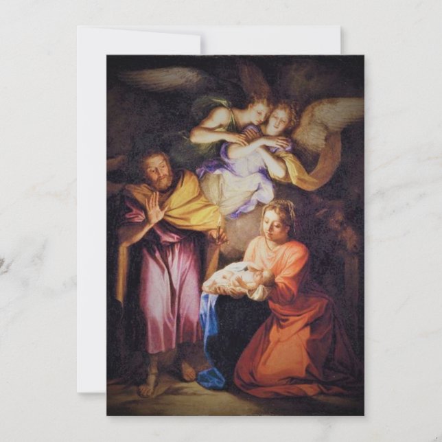 Tarjeta Festiva Los Navidades de la Natividad (Anverso)
