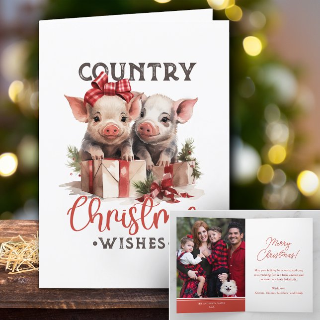 Tarjeta Festiva Los Navidades de los países rusos quieren un cerdo (Subido por el creador)