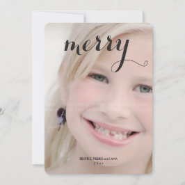 Tarjeta Festiva Los Navidades de Merry Kids fotografían moderna fe