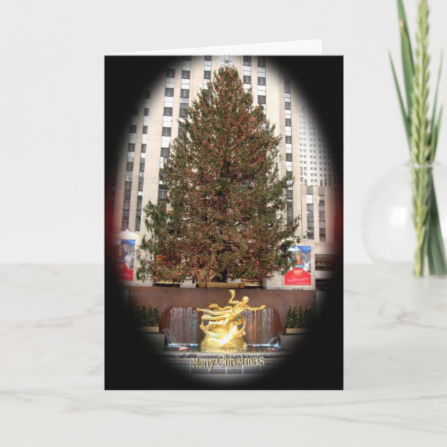 Tarjeta Festiva Los Navidades de Nueva York (Anverso)