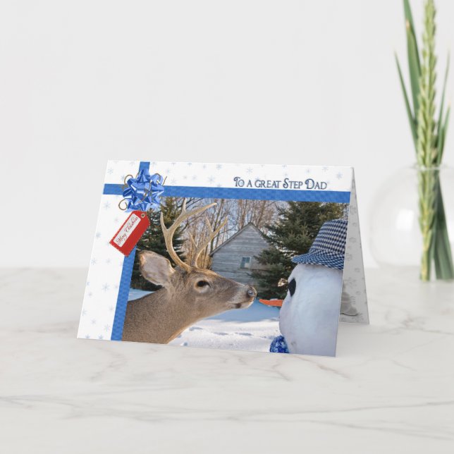 Tarjeta Festiva Los Navidades de Step Dad (Anverso)