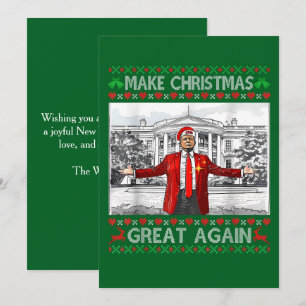Tarjeta Festiva Los Navidades de Trump vaquean, hacen grandes a lo