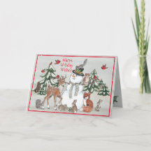 Los Navidades de Woodland Snowman Deer Fox quieren