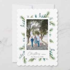 Tarjeta Festiva Los navidades desean a Boho Spruce y Fir