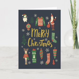 Tarjeta Festiva Los navidades están aquí