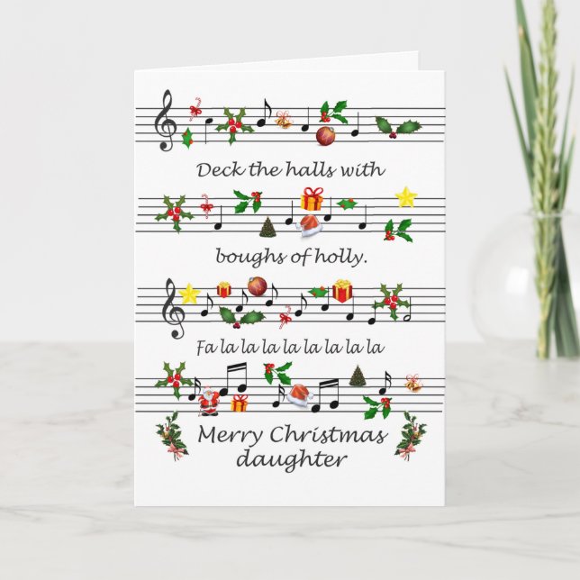 Tarjeta Festiva Los Navidades Hijos Capturan La Música En Los Salo (Anverso)