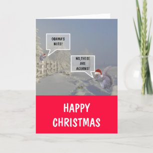 Tarjeta Festiva Los Navidades locos de Obama