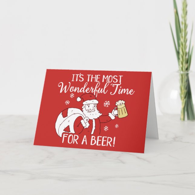 Tarjeta Festiva Los navidades más maravillosos para una cerveza Sa (Anverso)