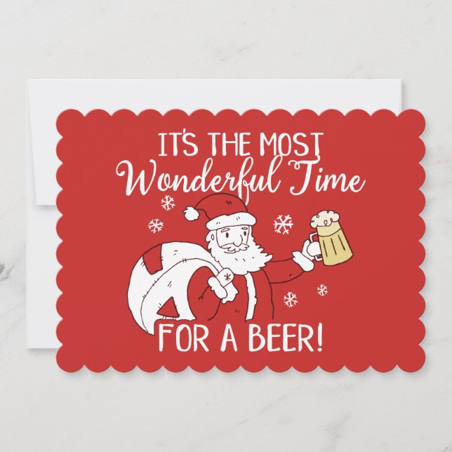 Tarjeta Festiva Los navidades más maravillosos para una cerveza Sa (Anverso)