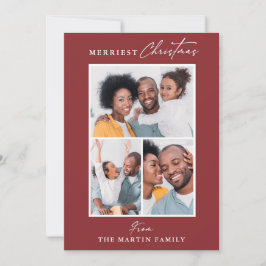 Tarjeta Festiva Los Navidades más valientes rojos Tres Collages de