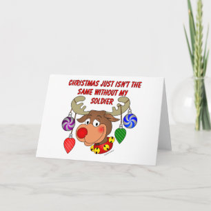 Tarjeta Festiva Los navidades no son iguales sin mi Soldado