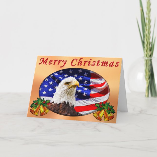Tarjeta Festiva Los navidades patrióticos cardan SU MENSAJE o los (Anverso)