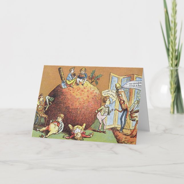 Tarjeta Festiva Los Navidades Pudding (Anverso)