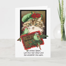 Tarjeta Festiva Los Navidades sarcásticos aceptan comer lo que qui