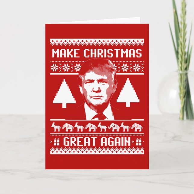 Tarjeta Festiva Los Navidades Trump hacen más dulce a los Navidade (Anverso)