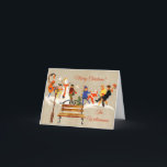 Tarjeta Festiva Los niños del presupuesto juegan con el encanto de<br><div class="desc">Desde el Charm Design Studio - dar un paso atrás en el tiempo con esta hermosa escena de nieve vintage / retro de vacaciones. Este — Los niños juegan en la nieve es principalmente un Ilustracion de invierno de Volland Art Deco Vintage. Y se puede personalizar con el nombre de...</div>