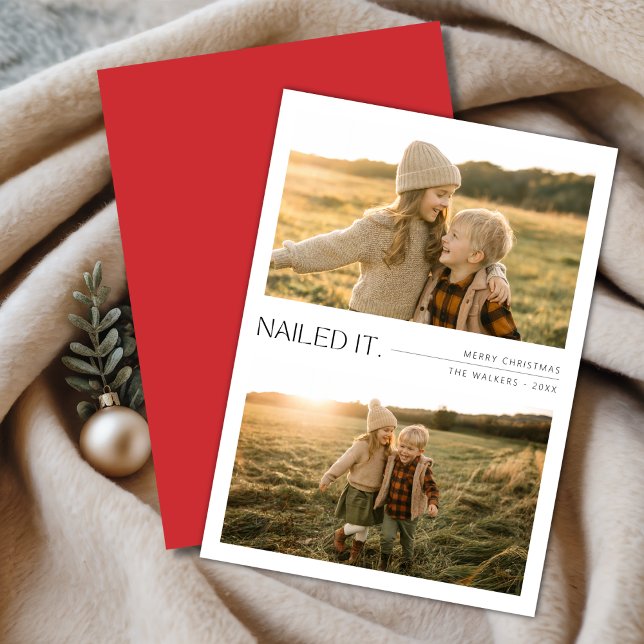 Tarjeta Festiva Los niños juguetones de Nailing 2 Navidades de fot (Subido por el creador)