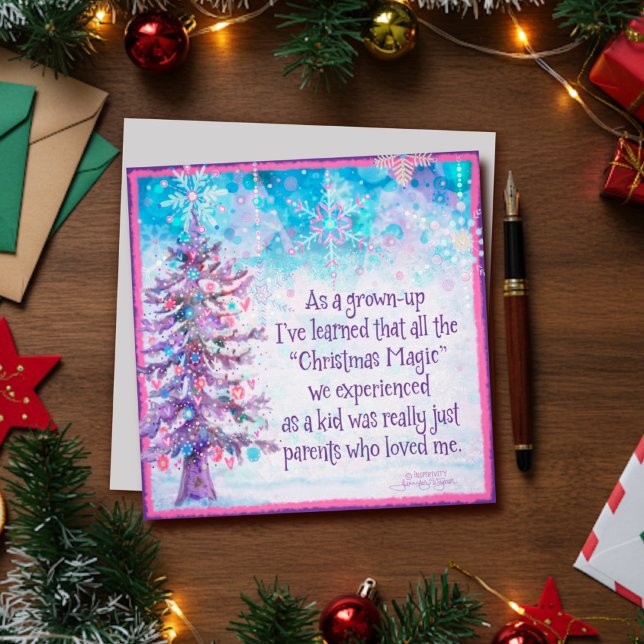 Tarjeta Festiva Los Padres Hacen Que Los Navidades Sean Inespiritu (Subido por el creador)