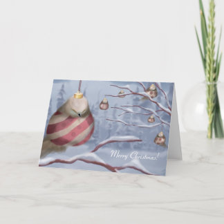 Tarjeta Festiva Los pájaros del ornamento