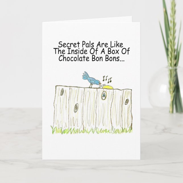 Tarjeta Festiva Los Pals secretos son como una caja de Bons del (Anverso)