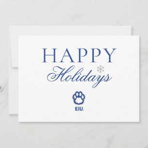 Tarjeta Festiva Los Panthers de Illinois Oriental Paw Print y EIU