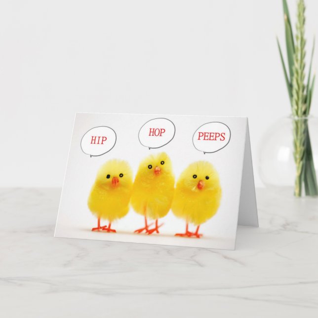 TARJETA FESTIVA ***LOS PEEPS MÁS REFRIGERADOS** DICEN *FELIZ MÁS F (Anverso)
