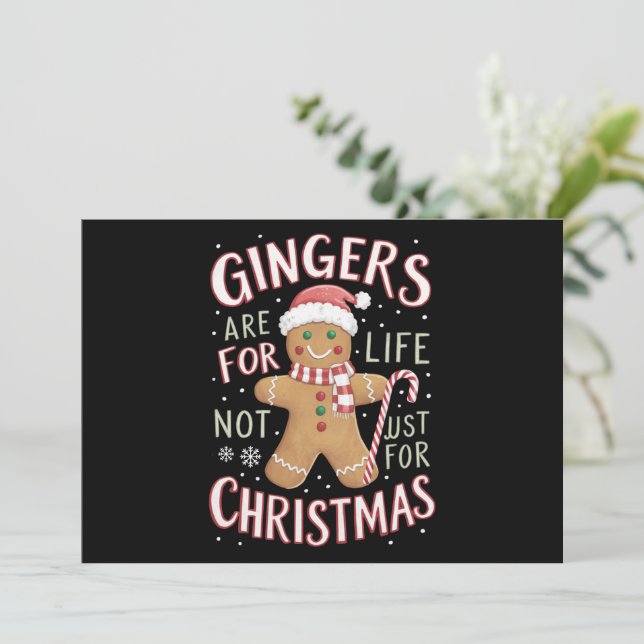 Tarjeta Festiva Los pelirrojos son para toda la vida, no solo para (Anverso de pie)