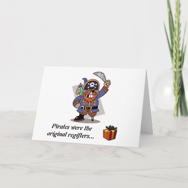 Tarjeta Festiva Los piratas son registradores (Anverso)