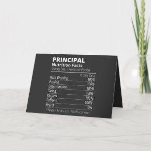 Tarjeta Festiva Los principales hechos de nutrición son divertidos