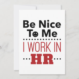 Tarjeta Festiva Los recursos humanos son buenos para mí, trabajo e