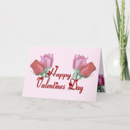 Tarjeta Festiva Los rosas felices del el día de San Valentín -