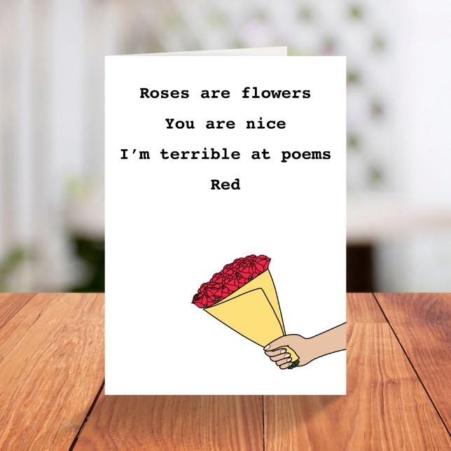 Tarjeta Festiva Los rosas son poemas rojos y graciosos, Día de San (Subido por el creador)