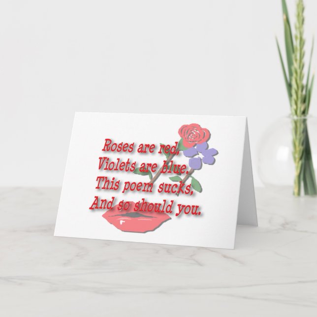 Tarjeta Festiva Los rosas Son Rojos... Blank (Anverso)